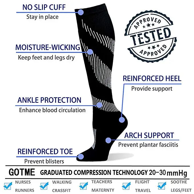 Compression Sport Socks for Varicose Veins Medical Nursing Stockings