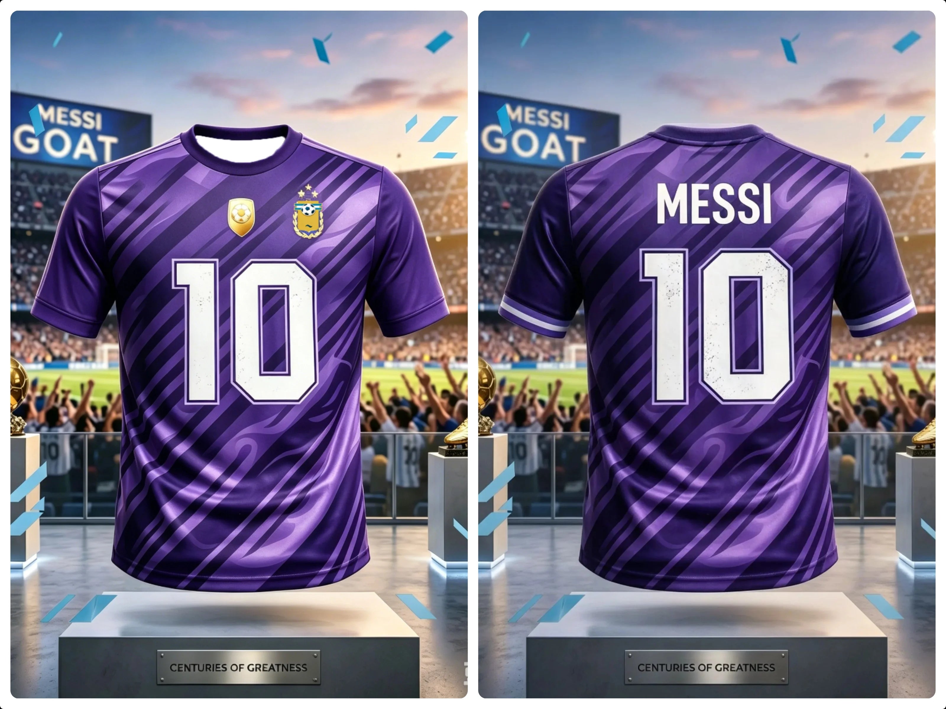 Kids Messi #10 Soccer Jersey Breathable Quick Dry Training Uniform