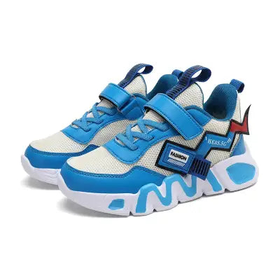 Yellow Kids Basketball Shoes Non-Slip Sneakers for Boys and Girls - Blue / 39