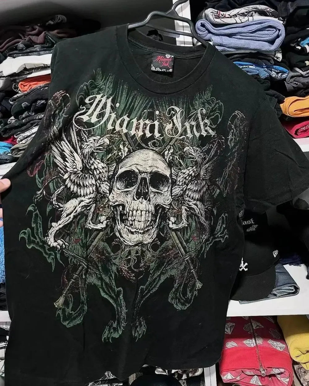 Y2K Retro Punk Hip Hop Printed T-shirt Oversized Type Fashion Top