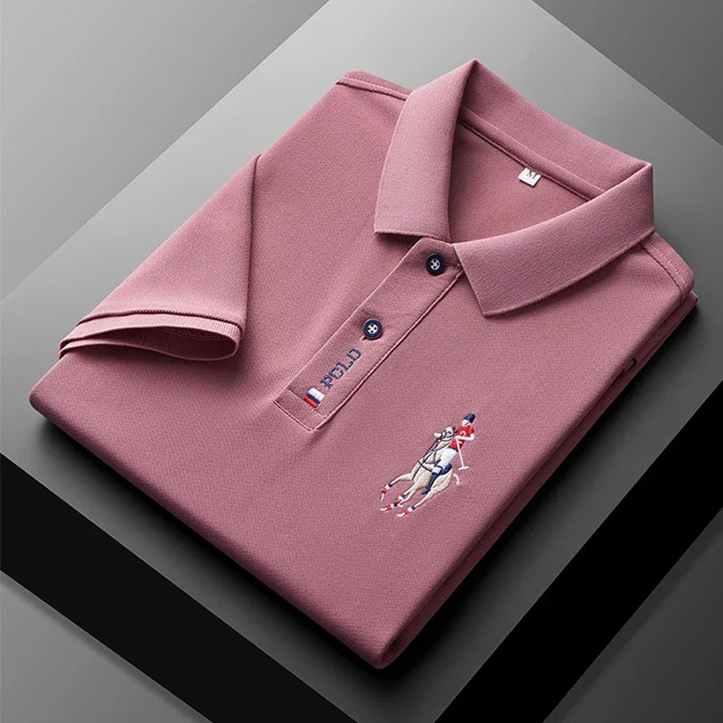 Casual Embroidered Polo Type Shirt Summer Fashion Top