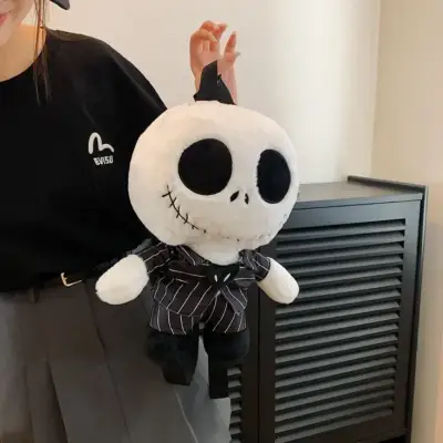 Jack Skellington Plush Backpack for Halloween Candy and Kids