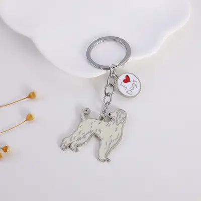 Metal Bulldog Keychain Animal Charm Pendant for Bags and Gifts - 02