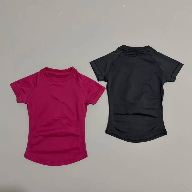 Unisex Summer Sports T Shirt Stretchy Breathable Fitness Top