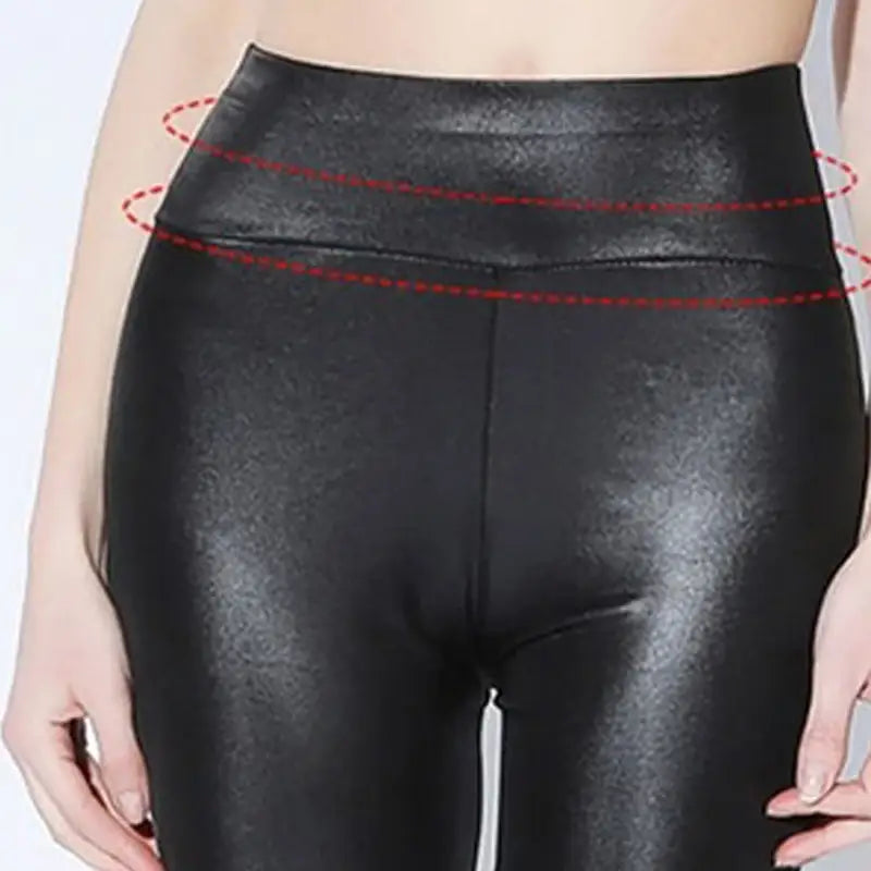 High Elastic Stretch PU Leather Pencil Pants