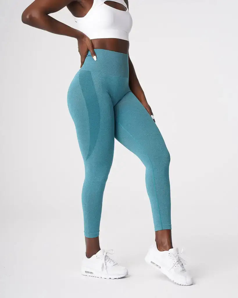 Speckled Seamless Spandex Leggings: Soft Workout Tights