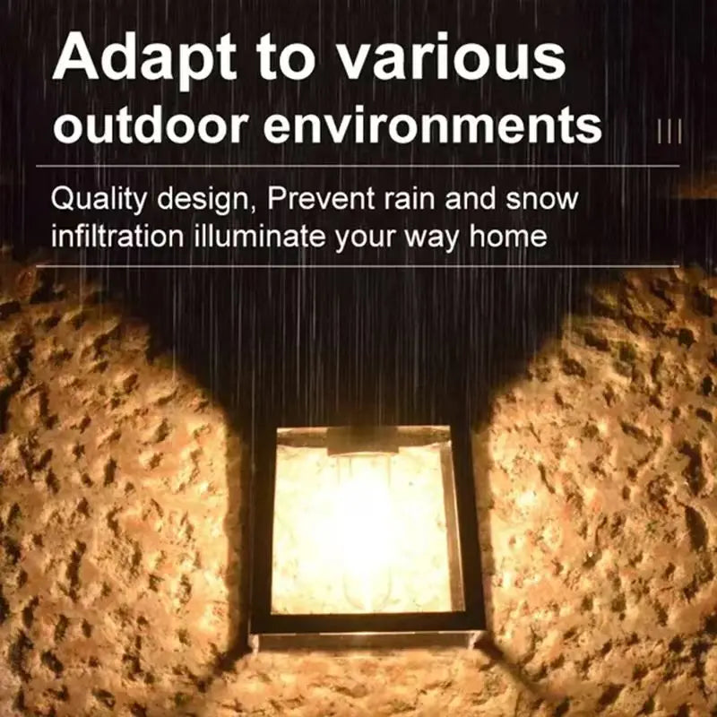 Solar LED Street Light Waterproof Outdoor Wall Garden Fixture