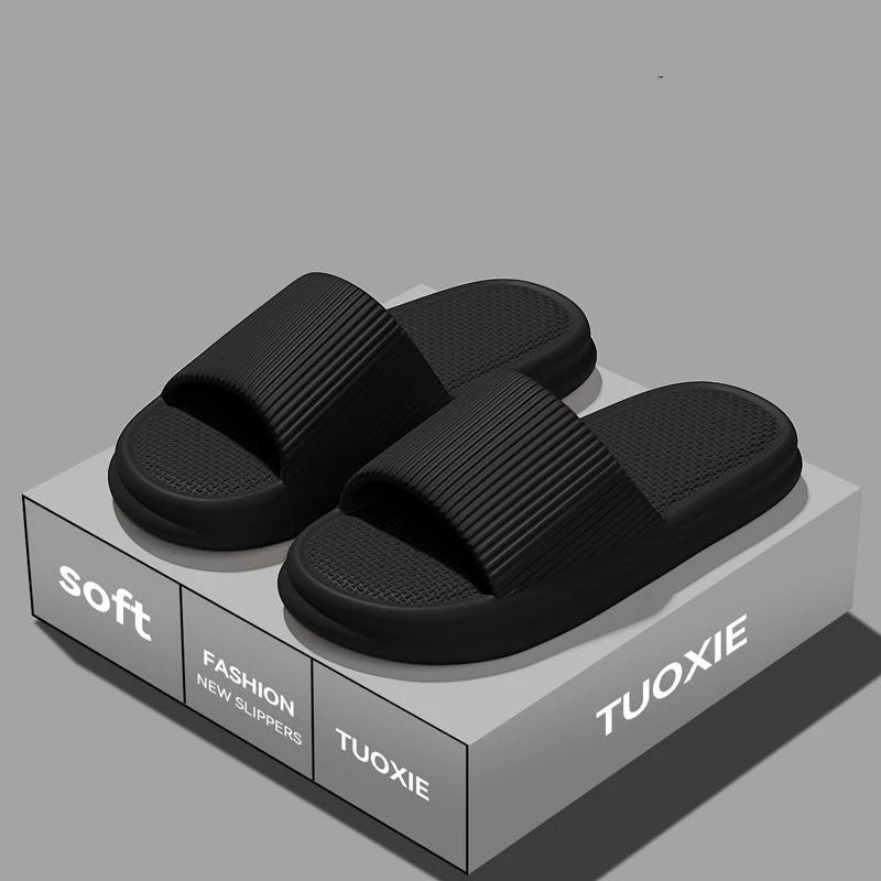 Concise EVA Slippers Soft Unisex Sandals for Non-slip Bathroom Use