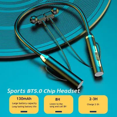 Wireless Bluetooth 5.0 Neckband Earphones with Waterproof Magnetic Earbuds