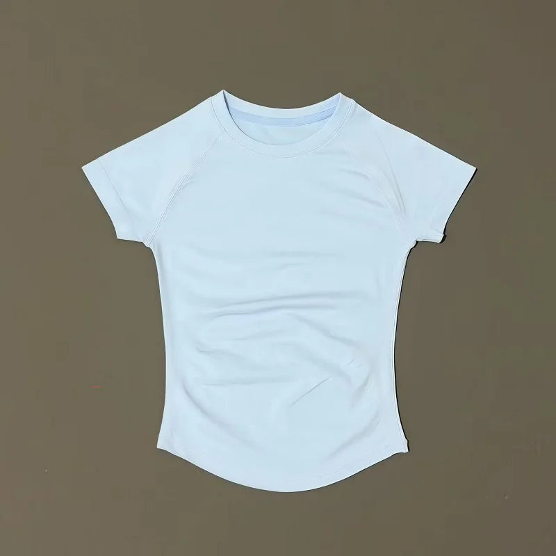 Unisex Summer Sports T Shirt Stretchy Breathable Fitness Top