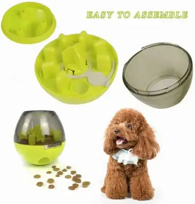 Interactive Dog Toy with Slow Food Dispenser IQ Treat Ball