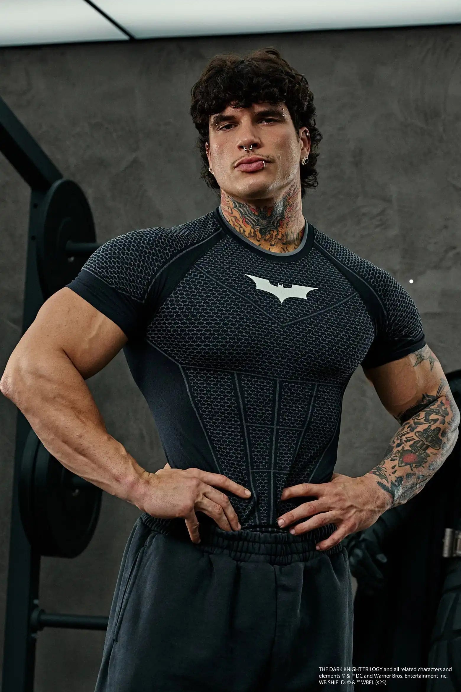 Batman Men's Quick Dry Compression T-Shirt High Elastic Fitness Gym Top