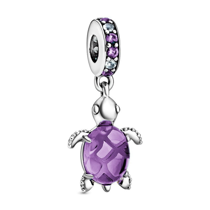 Murano Glass Charm – Sea Turtle Dangle Pendant for Pandora Bracelets