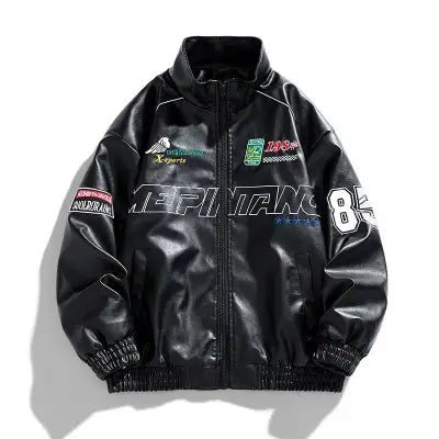 Men’s Motorcycle Clothing PU Leather Racing Suit by American Fashion Brand - YLD2389-hei / L