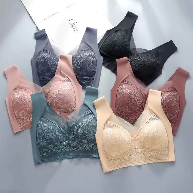 High-Quality Lace Ladies Underwear: Comfortable No Steel Fixed Cups