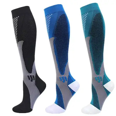 Home 3 Pairs Compression Socks 30mmHg for Varicose Veins and Edema - MIX003-174 / S-M