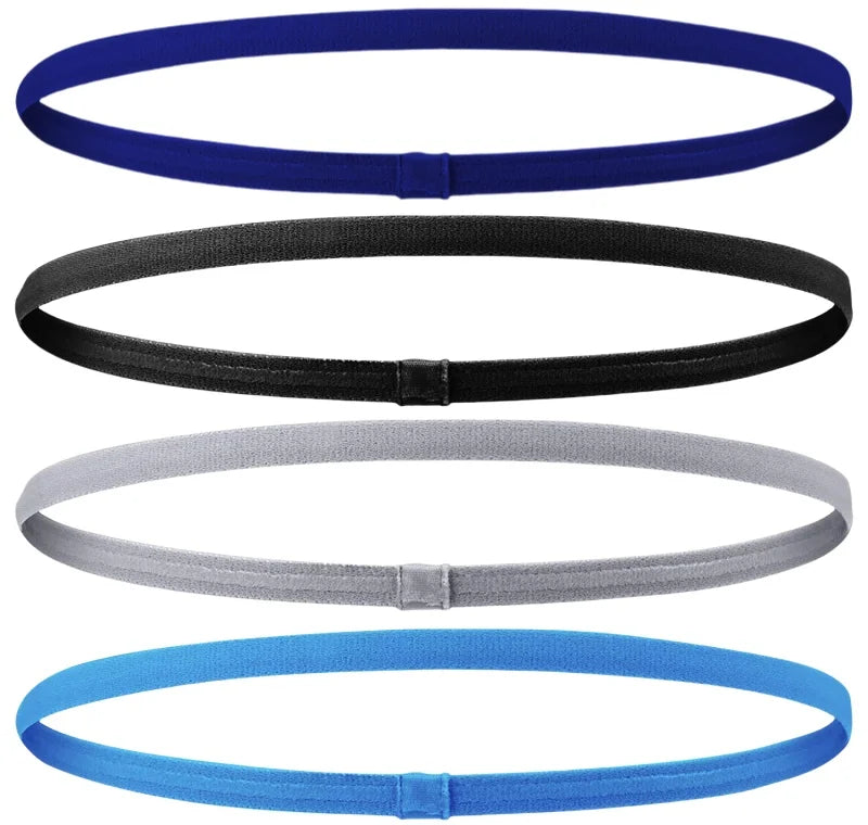 Sports Elastic Thin Headbands 4PCS Non-Slip Yoga Running Hairbands