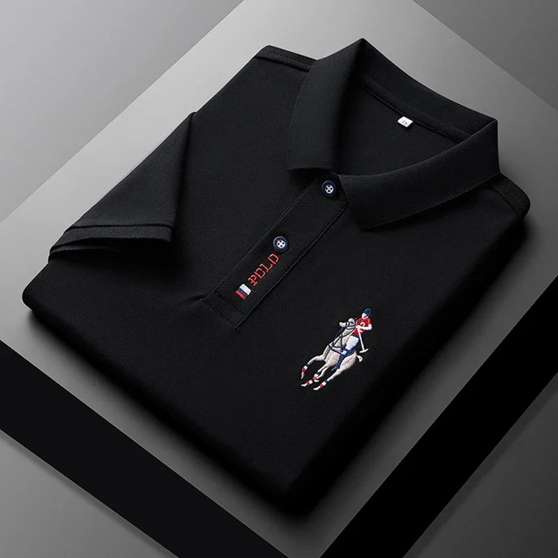 Casual Embroidered Polo Type Shirt Summer Fashion Top