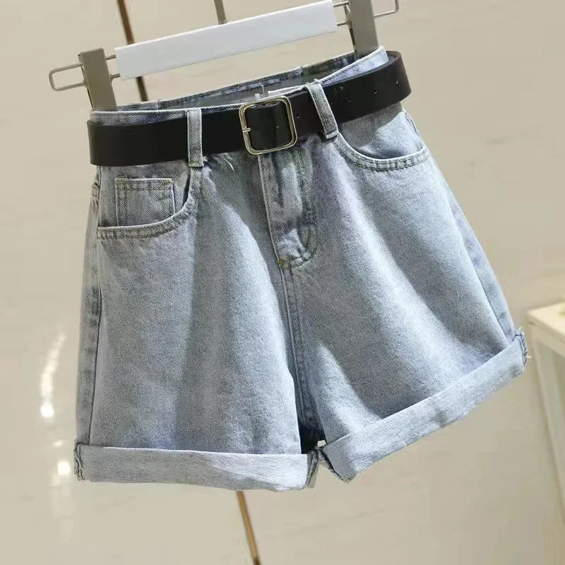 Y2K Wing Rivet Denim Shorts Low Waist Gothic Sexy Mini Skirt