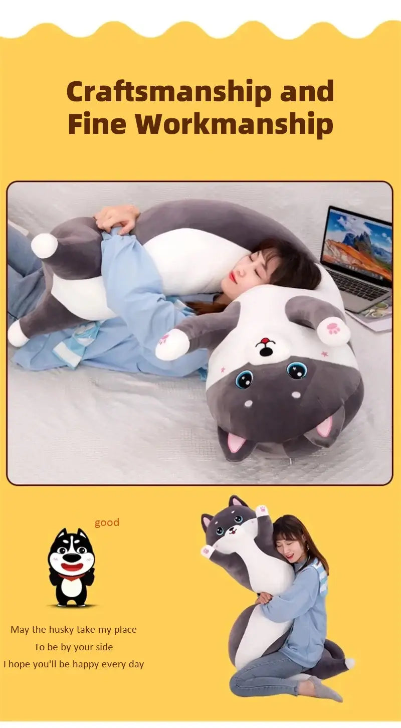 Husky Body Pillow for Comfortable Side Sleeping | Plush Companion