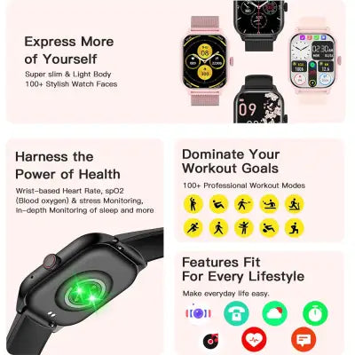 LEMFO LT10 Smart Watch Android Bluetooth Fitness Tracker and Music Device