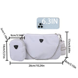 Fashion Nylon Crossbody Bag Portable Casual Underarm Student Style