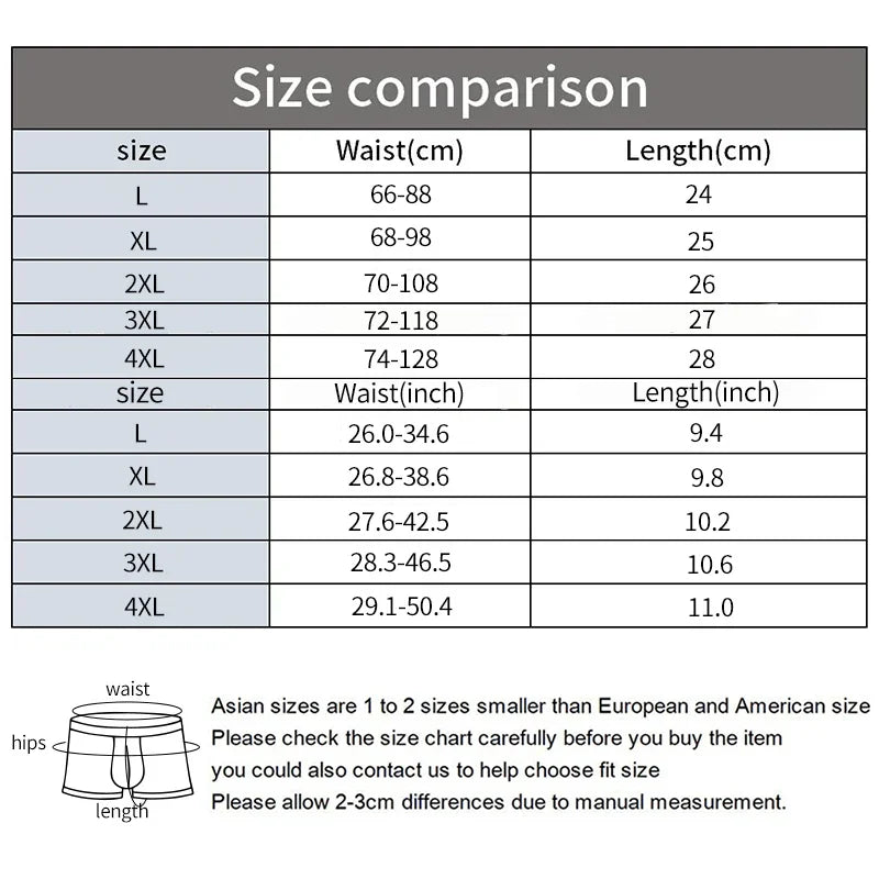 Men's Ice Silk Boxer Briefs 10 Pcs Seamless Ultra-thin Breathable Style