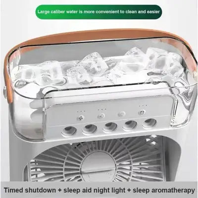 3-in-1 Portable Air Cooler and LED Night Light for Home and Office