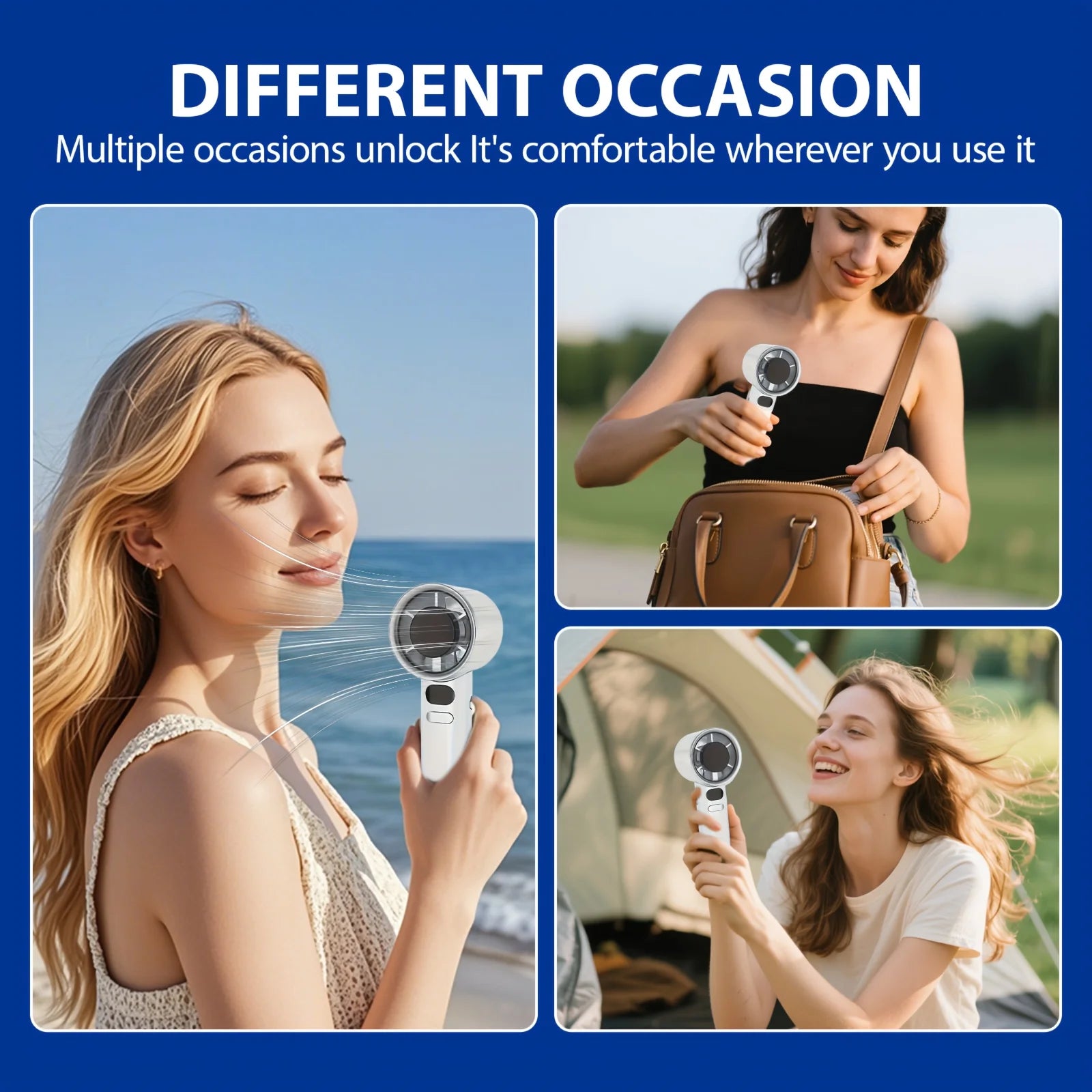 USB Charging Handheld Mini Plastic Fan for Portable Summer Cooling