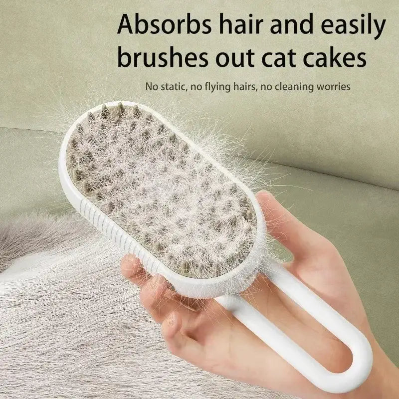 Electric Pet Brush – 3-in-1 Grooming Tool for Cats & Dogs