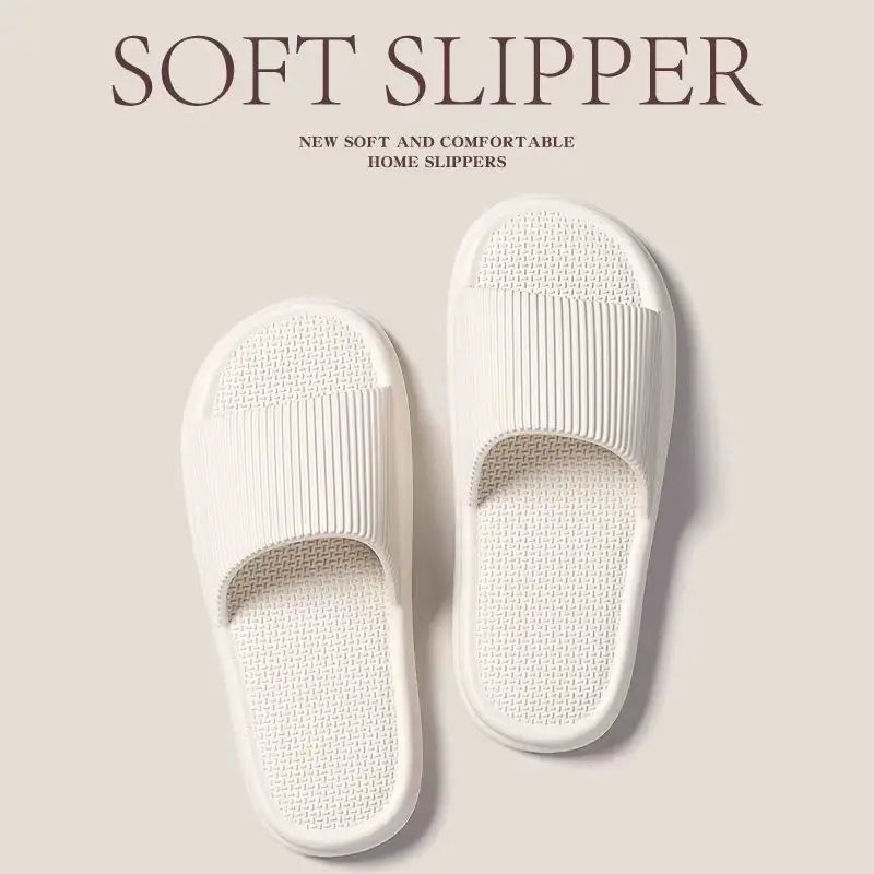 Concise EVA Slippers Soft Unisex Sandals for Non-slip Bathroom Use