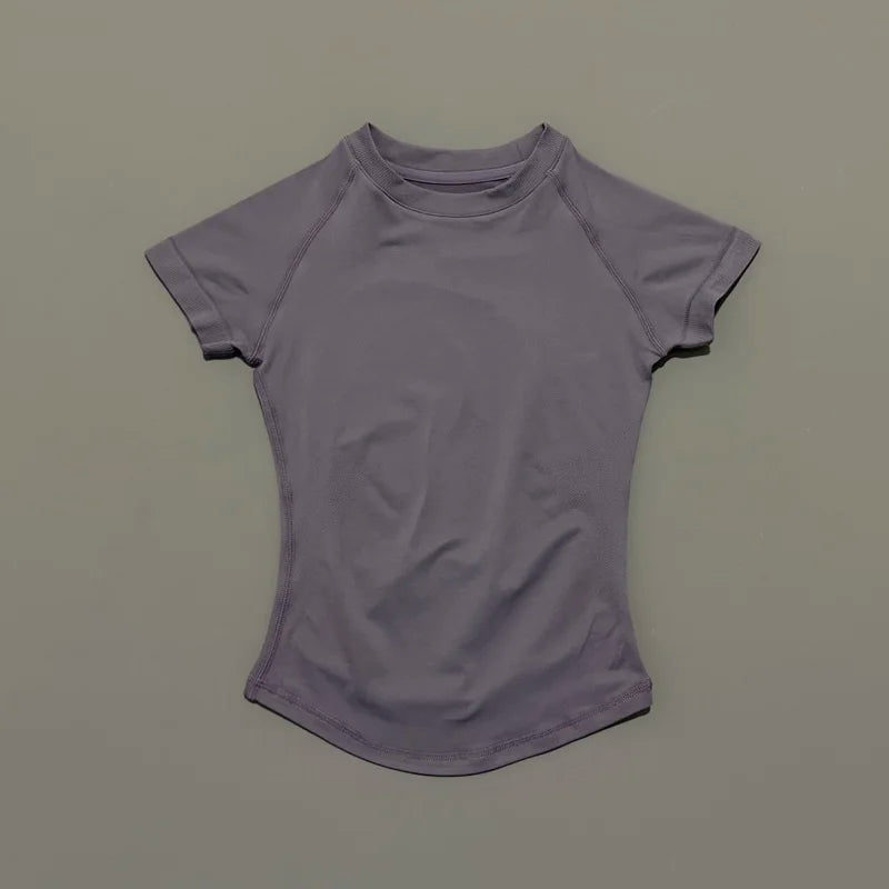 Unisex Summer Sports T Shirt Stretchy Breathable Fitness Top