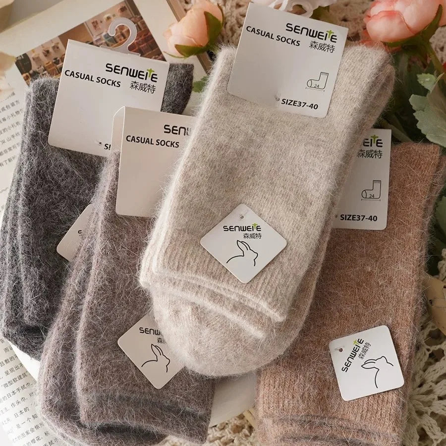 Thick Rabbit Hair & Cashmere Wool Women Winter Socks