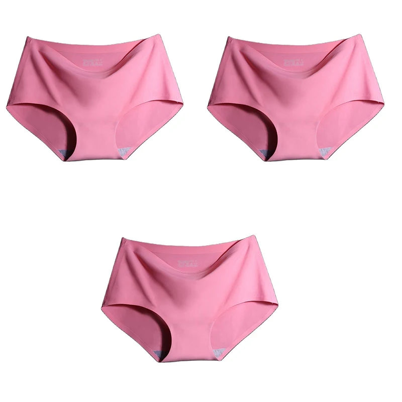Women Panties XXL Seamless Ice Silk Briefs Breathable Drop Shipping