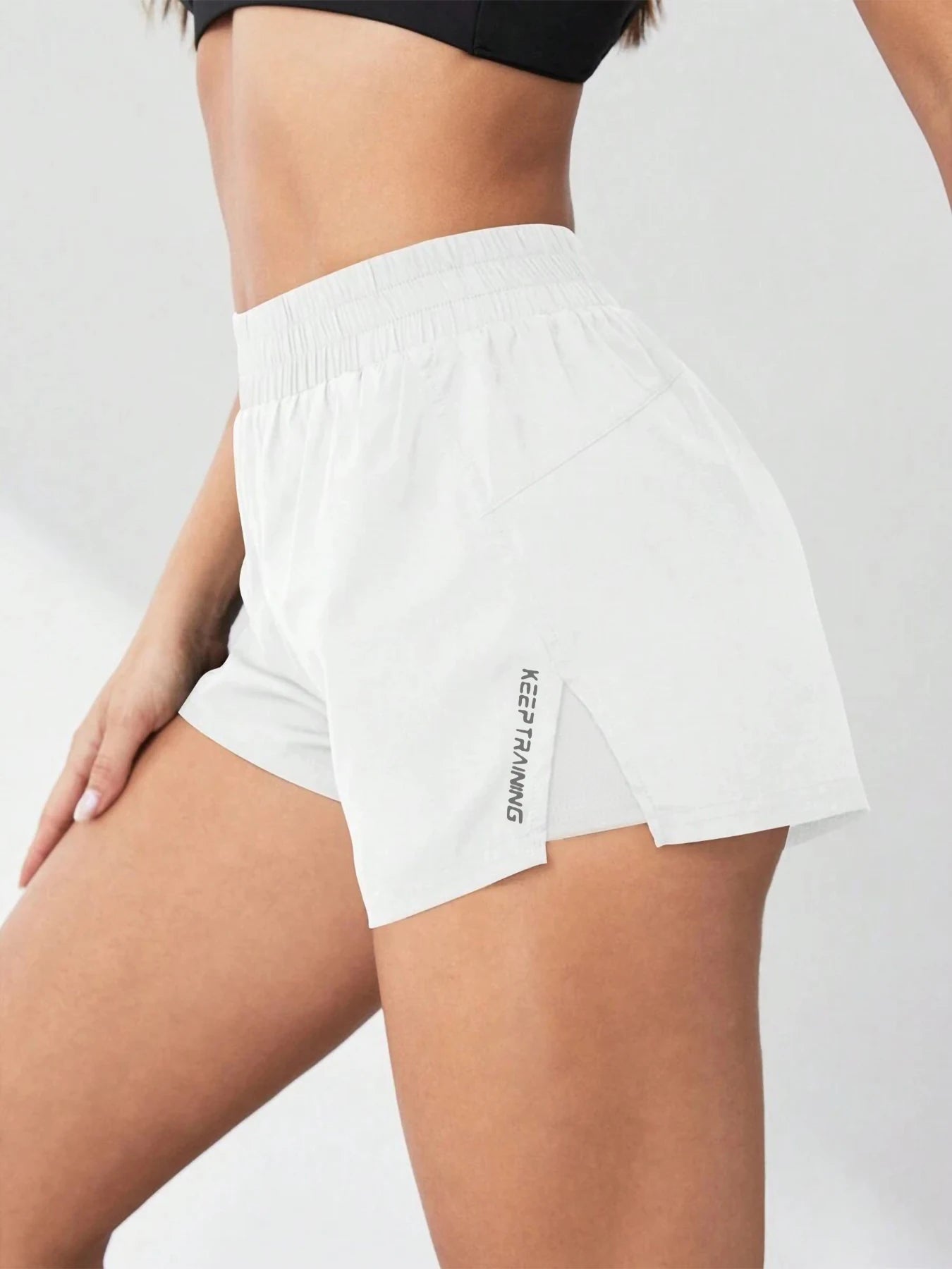 Yoga Anti-Exposure Shorts Faux Two-Piece Style Running Fitness Pants