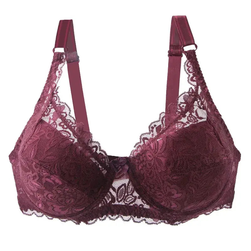 New Sexy Lace Bras: Unlined Full Cup Plus Size Lingerie with Push-Up Underwear