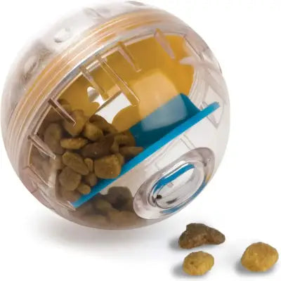 Pet Zone IQ Treat Ball Interactive Puzzle Treat Dispenser for Dogs - Blue