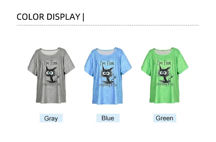 ii Elasticity Animal Print Loose Fit Summer Casual Wear for Women