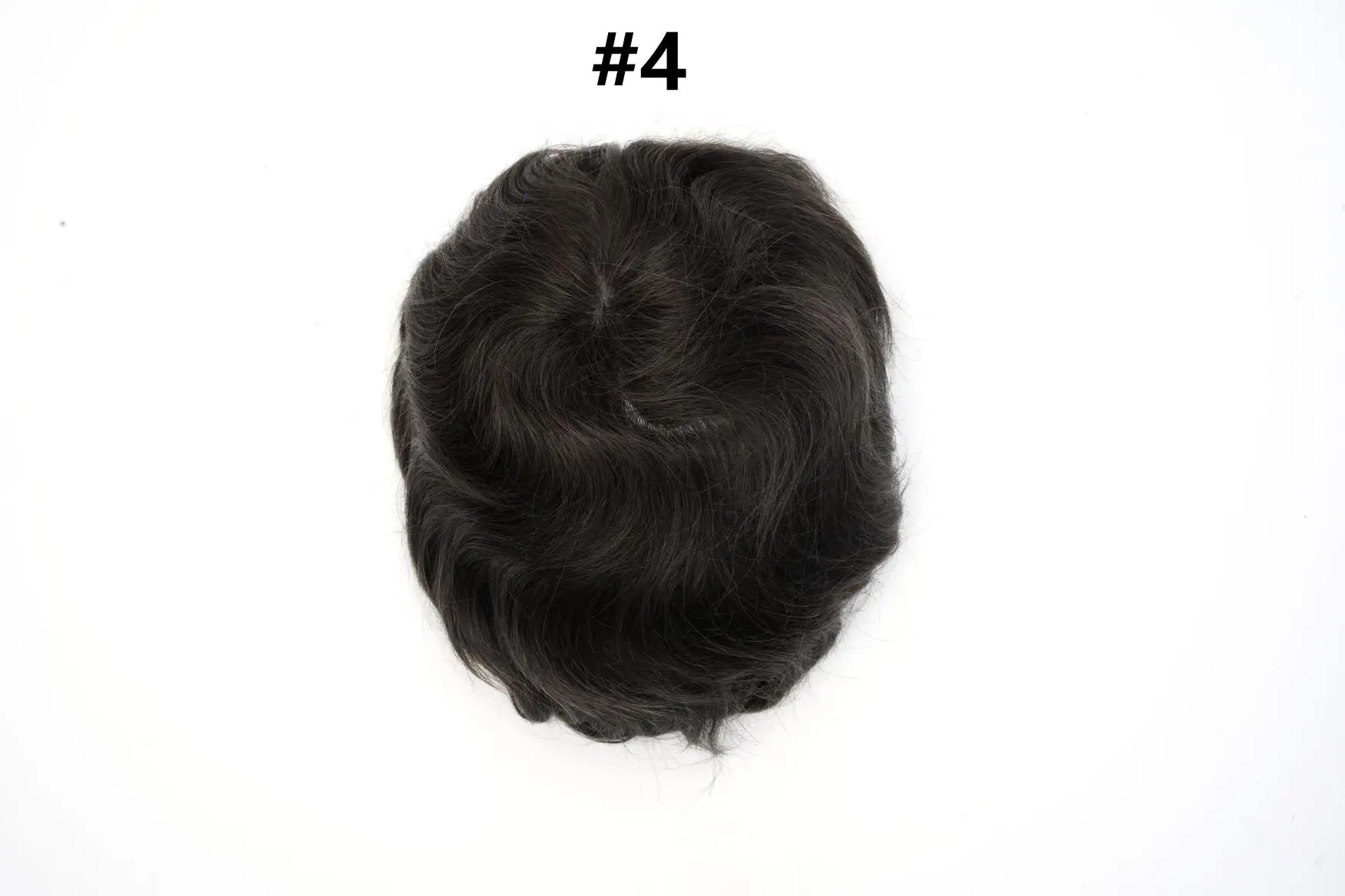 Mens Toupee Human Hair Piece Thin Skin V Loop Natural Hairline