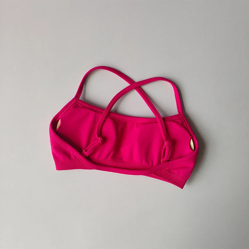Seamless Sports Bra Shockproof Back Yoga Crop Top Fitness Style