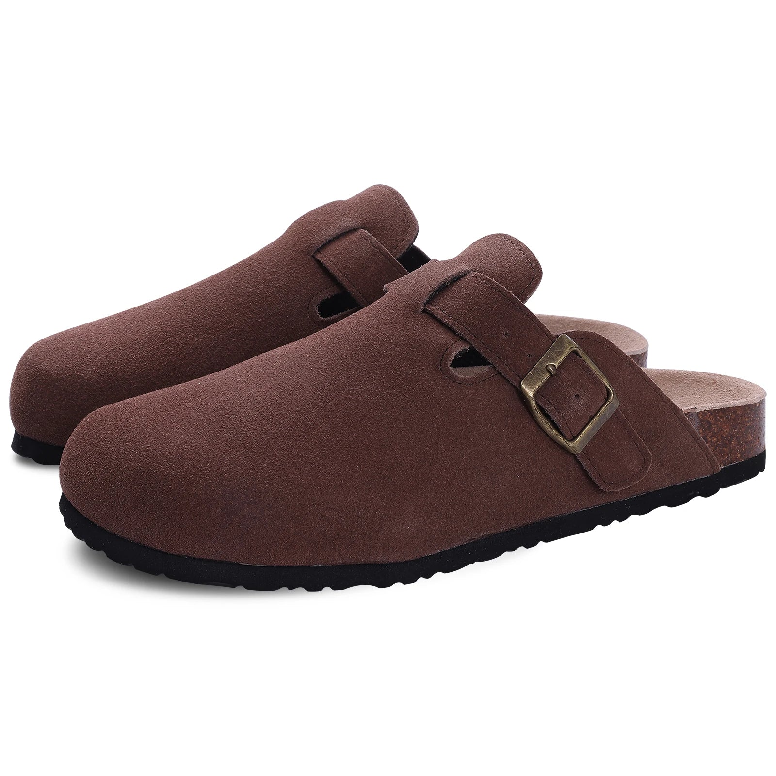 Cow Suede Mules with Arch Support for Indoor Outdoor Comfort