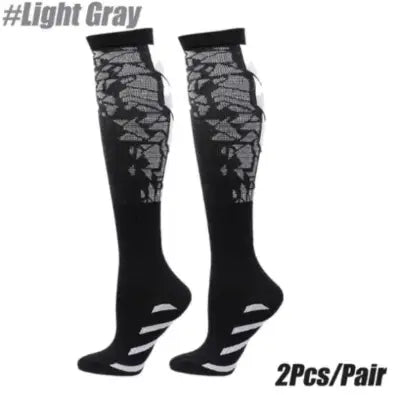 Calf Support Compression Sports Socks for Running Nurses and Flight - YS001-173-LGY / S-M