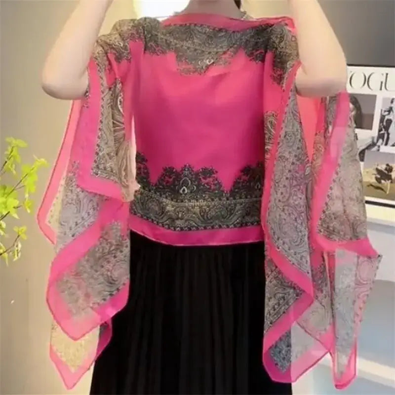 Women’s Shawl – Elegant Beaded Chiffon Shawl for Every Occasion