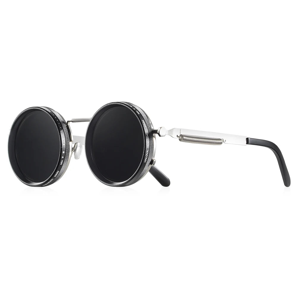 Polarized Round Sunglasses for Outdoor Adventures - Silvery