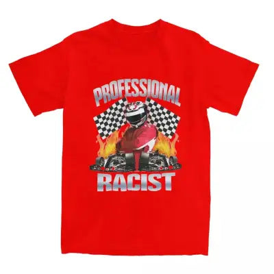 Professional Certified Racing Meme T-Shirt in Unisex Cotton Design - T2088-red / XL