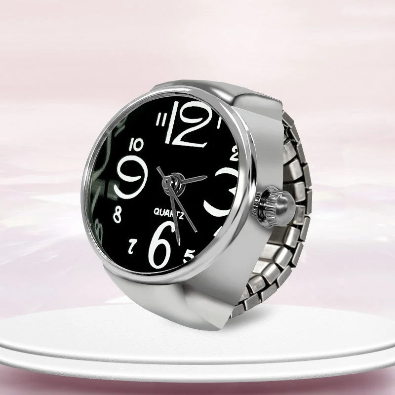 Creative Ring Watch Alloy Circular Dial Fashion Accessory