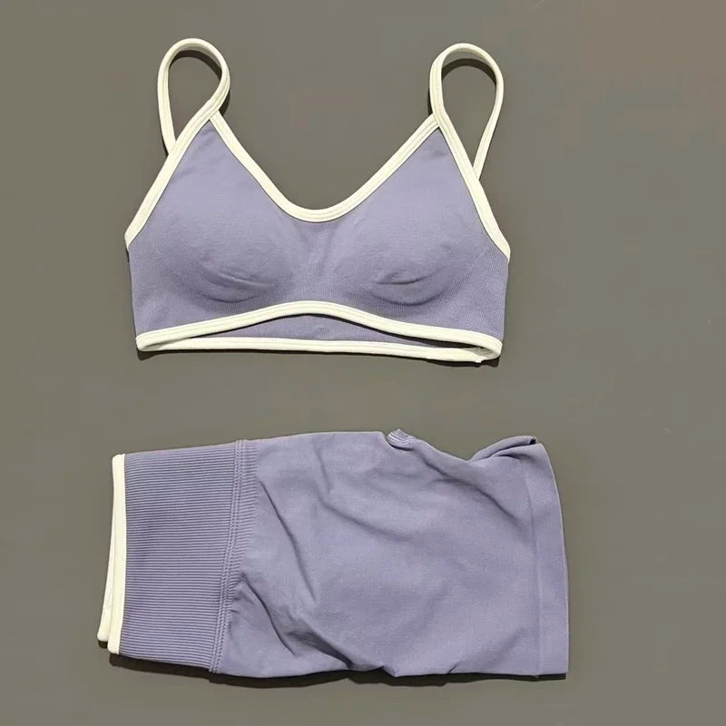 Women Ignite Sculpt Elastic Yoga Bra Set Sculpting Fitness Suit