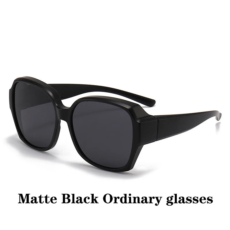Round Polarized Fitover Sunglasses Vintage Portable Eyewear for Driving