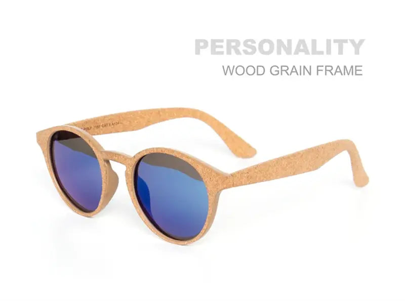 Bamboo Sunglasses - Kenbo’s Stylish Oval Wood Grain Sunglasses