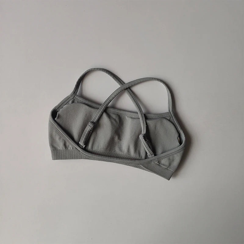 Seamless Sports Bra Shockproof Back Yoga Crop Top Fitness Style